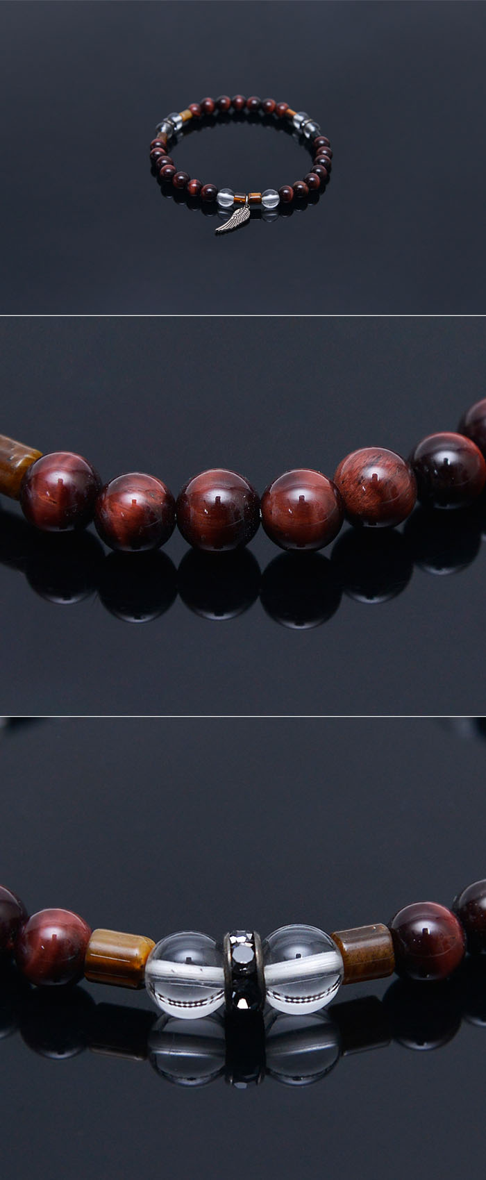 Accessories :: Bracelets :: Last 1) Gemstone Angel Wing Charm Beads ...