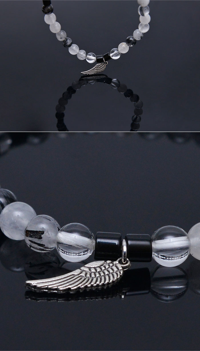 Accessories :: Bracelets :: Last 1) Gemstone Angel Wing Charm Beads ...