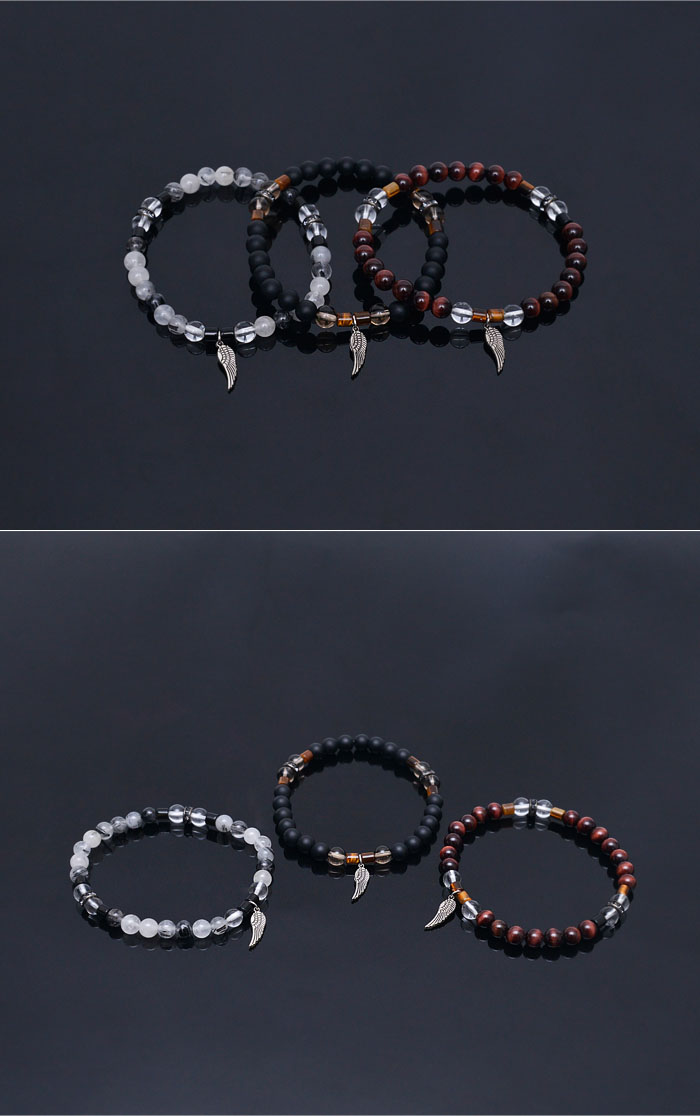 Accessories :: Bracelets :: Last 1) Gemstone Angel Wing Charm Beads ...