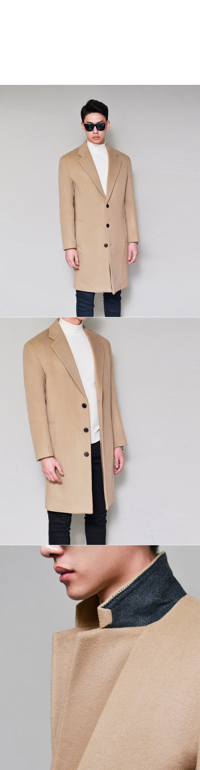 Outerwear :: Coats :: Premium Wool Cashmere Single-Coat 122 - GUYLOOK ...
