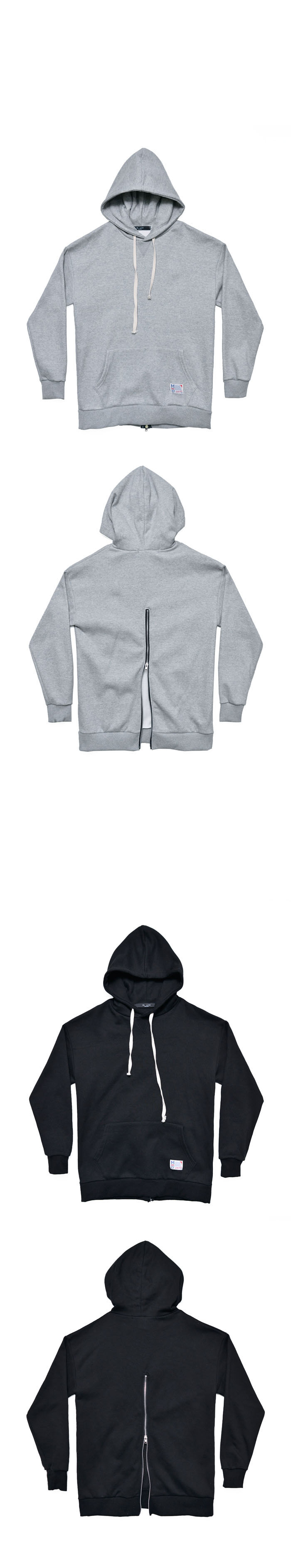 Tops Hoodies Back Zipper Easy PulloverHoodie 214 GUYLOOK Men's