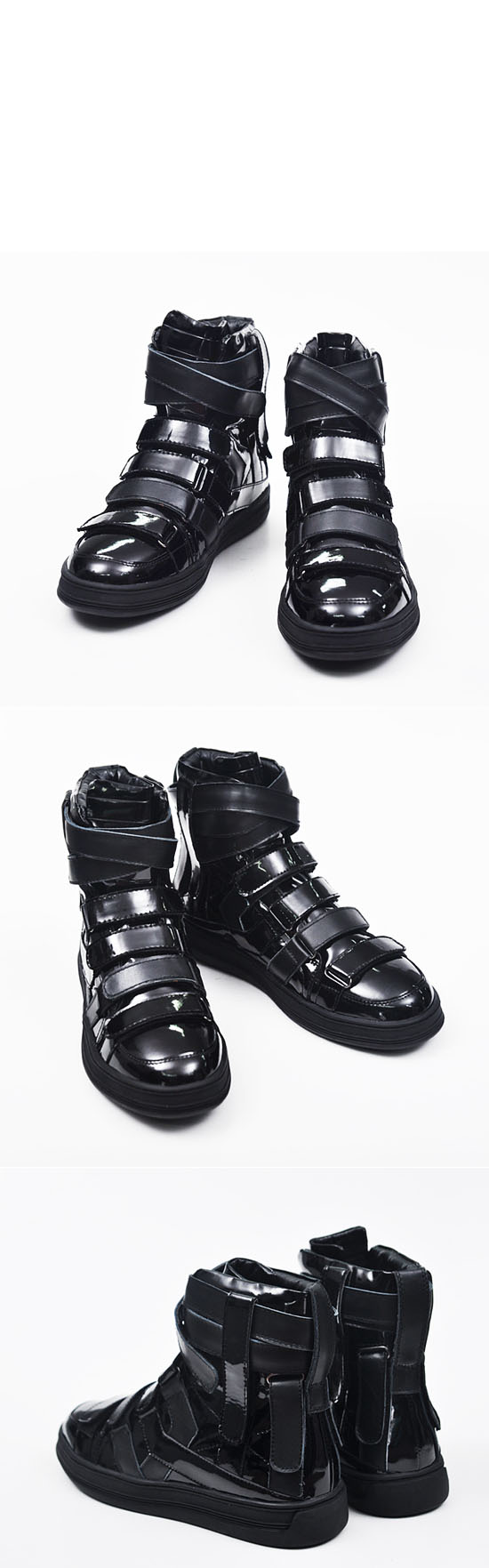 Avant Garde Multi Strap Velcro High Shoes Shoe Obsession Fashion Shoes High Shoes