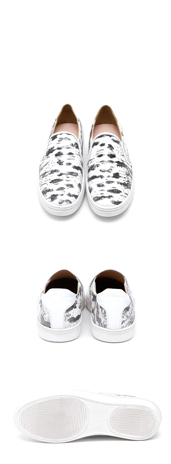 Colorful Snakeskin Print Women's Slip On Sneakers