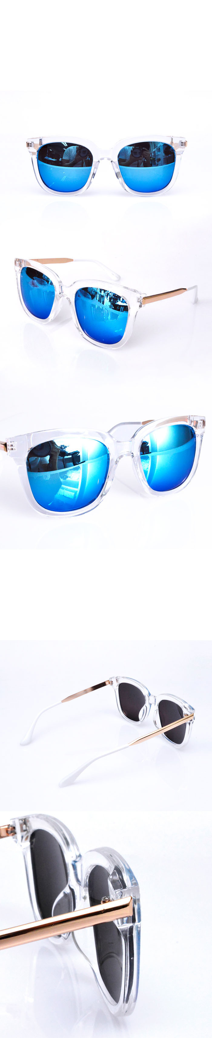Accessories :: Sunglasses & Glasses :: Hip Big Teardrop Gold Arm Mirror ...
