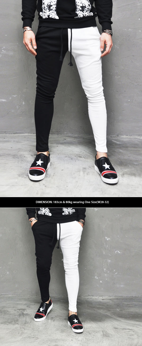 two tone skinny jeans mens