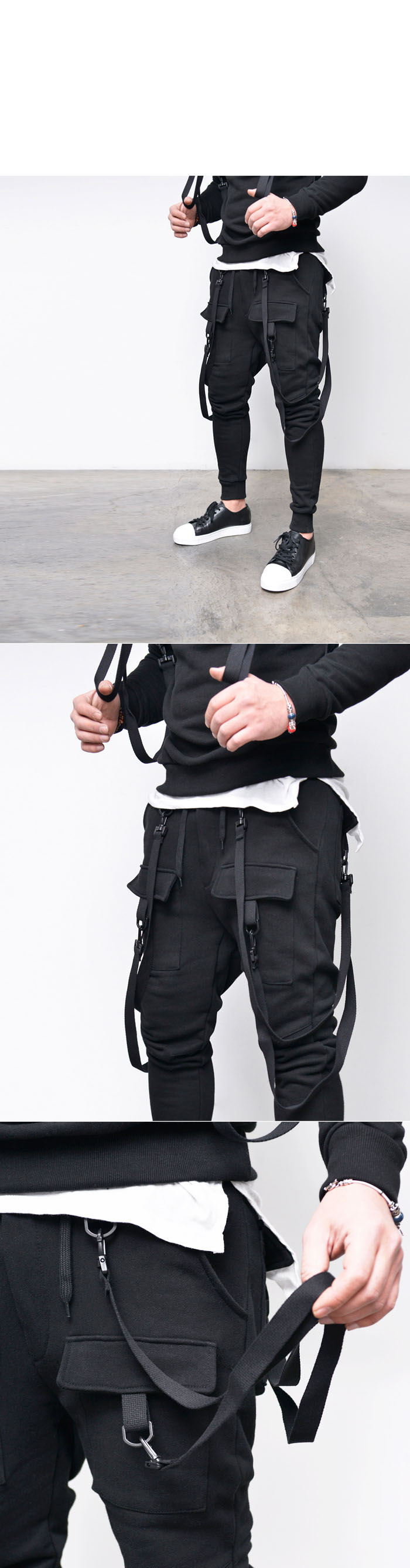 Bottoms :: Sweatpants :: Double Strap Cargo Baggy Jogger-Sweatpants 275 ...