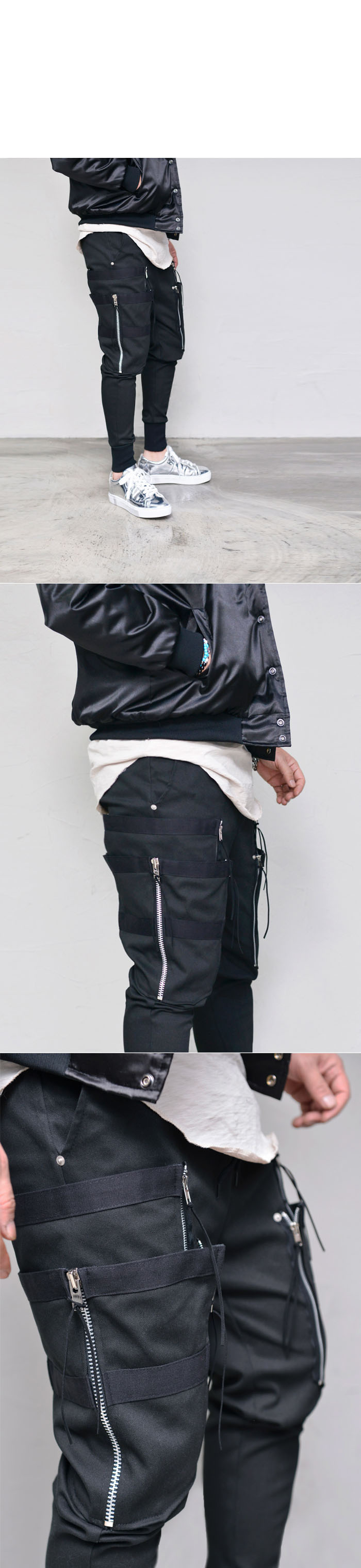 Bottoms :: Sweatpants :: Double Zip Taping Cargo Jogger-Sweatpants 329 ...