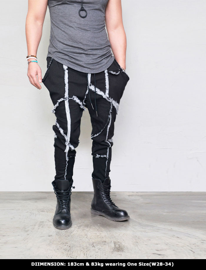men's denim sweatpants