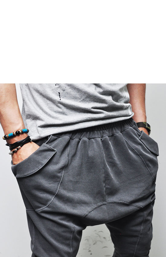 mens drop crotch sweatpants