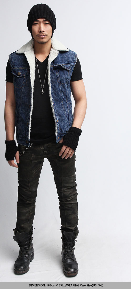 cut off denim jacket mens