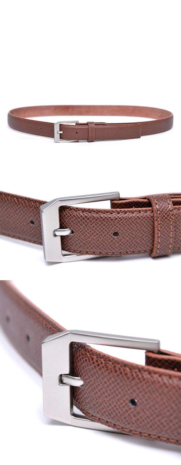 Accessories :: Belts :: Matt Buckle Crack Leather Dress-Belt 145 ...