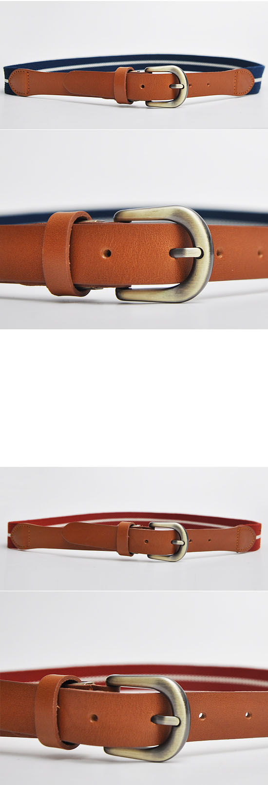 Accessories :: Belts :: Casual Must-have Leather Mix Web Belt-Belt 45 ...