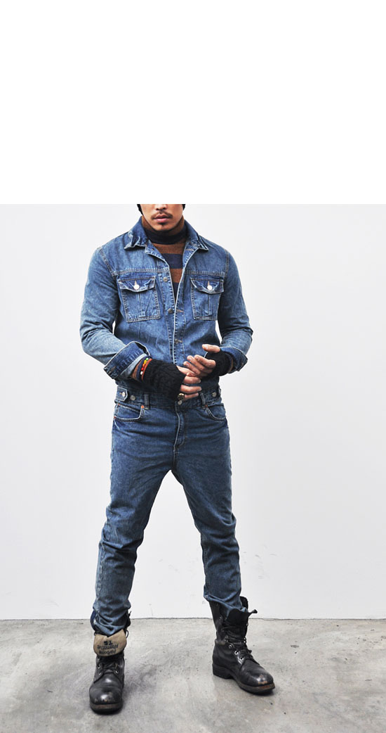 Bottoms :: Jeans :: Workwear Vintage Blue Denim Jumpsuit-Jeans 110 ...
