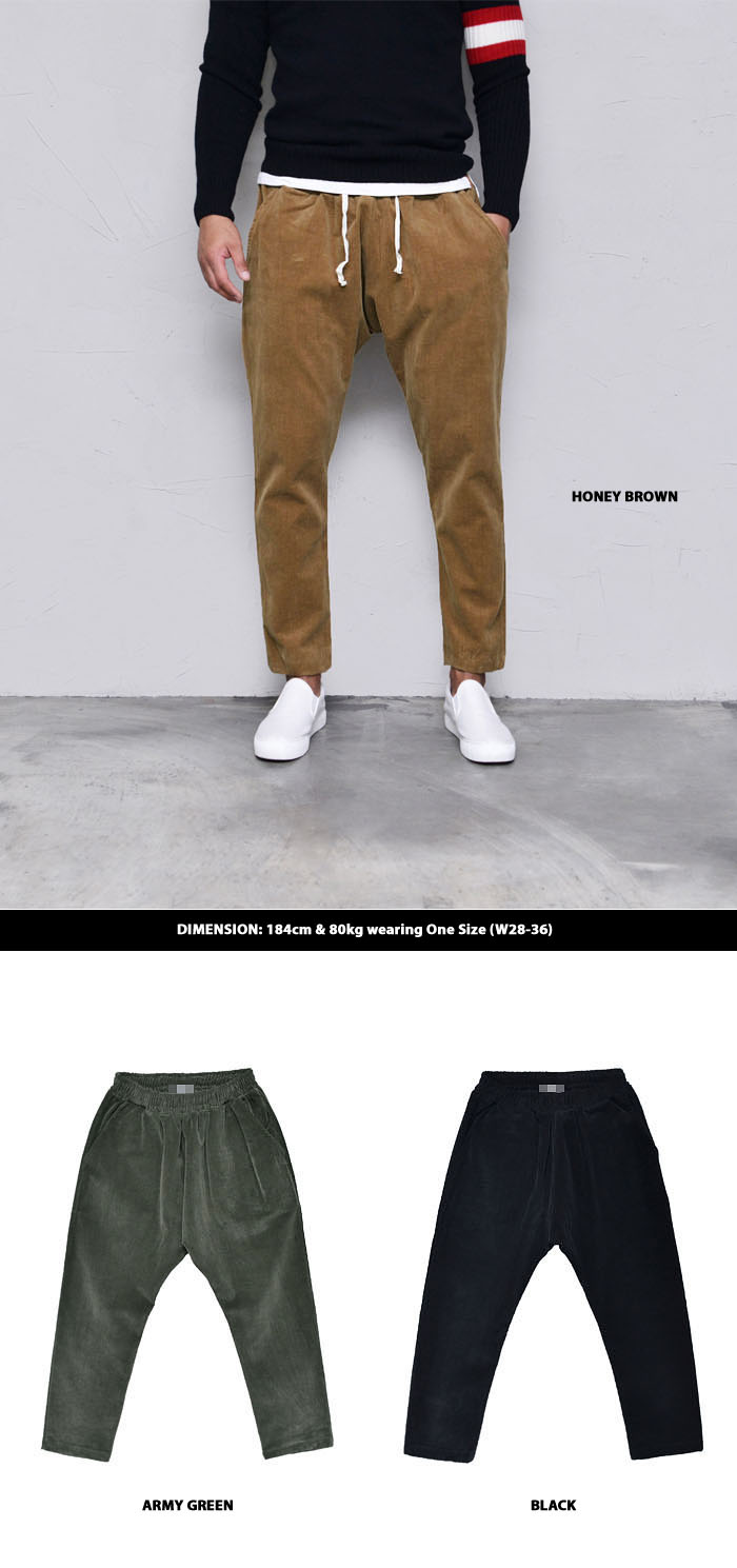 Bottoms :: Pants :: Spandex Corduroy Baggy-Pants 492 - GUYLOOK Men's ...