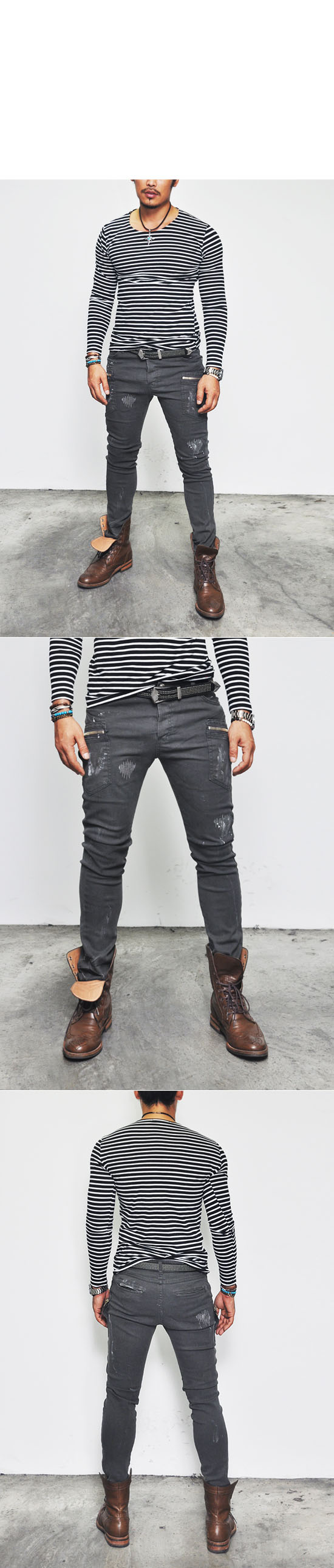 Sales :: Bottoms :: Washed Rugged Cotton Slim Zippered Cargo-Pants 84 ...
