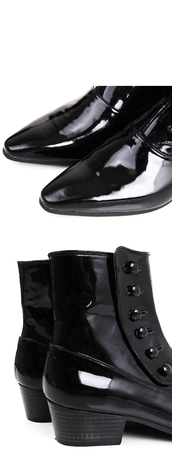 Shoes :: Uber Lux Glossy Black Ankle Boots-Shoes 149 - GUYLOOK Men's ...