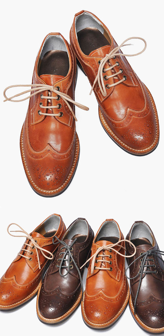 Shoes :: Premium Kipskin Wingtip Shoes-Shoes 27 - GUYLOOK Men's Trendy ...