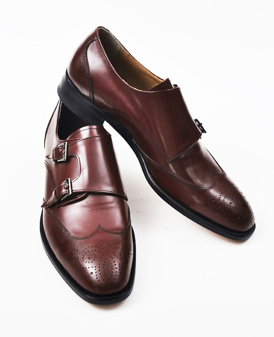 Shoes :: Retro Lux Wine Wingtip Monk Strap-Shoes 138 - GUYLOOK Men's ...
