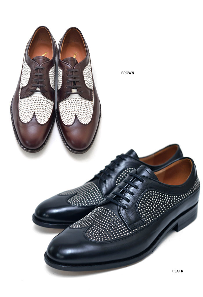 Shoes :: Silver Stud Slender Dylan Brouge-Shoes 396 - GUYLOOK Men's ...