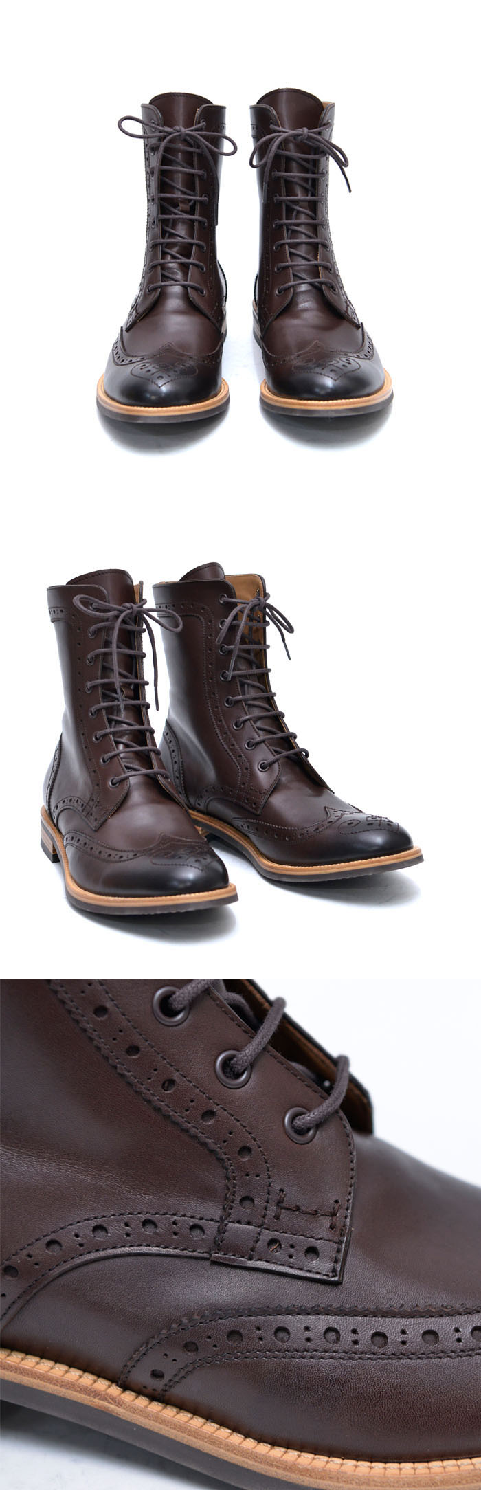Shoes :: Premium Calf Gradation Wingtip Boots-Shoes 527 - GUYLOOK Men's ...