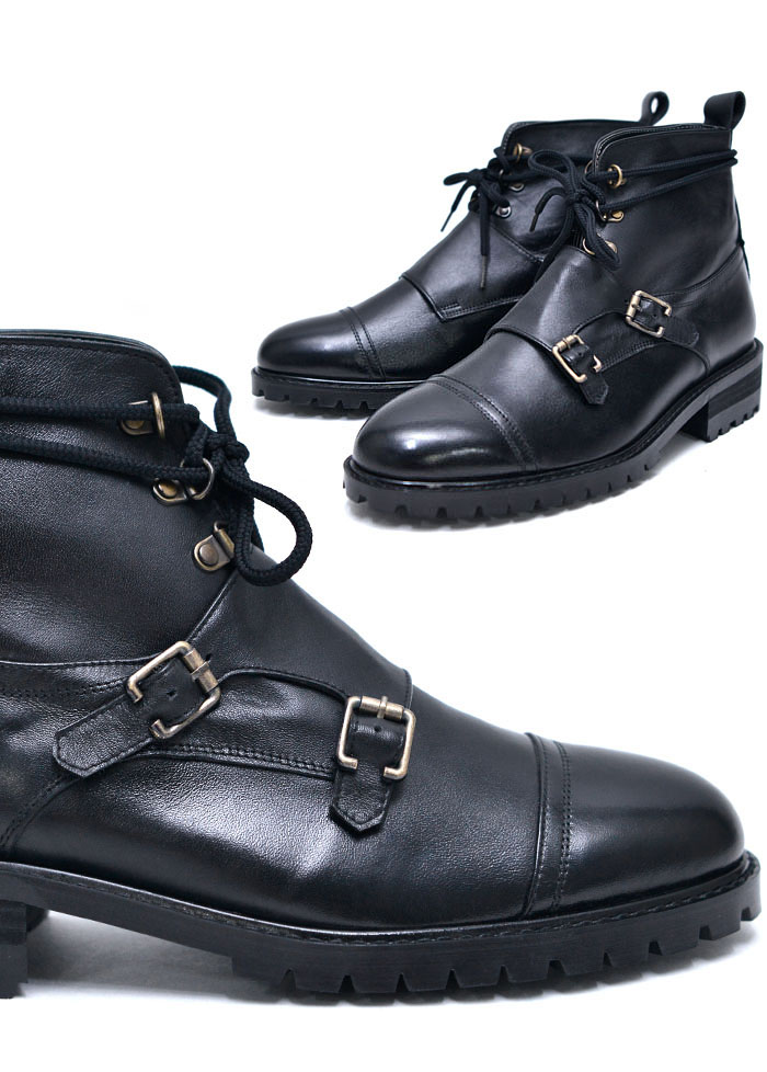 Shoes :: Boots :: Double Monk Mid Top Boots-Shoes 612 - GUYLOOK Men's ...