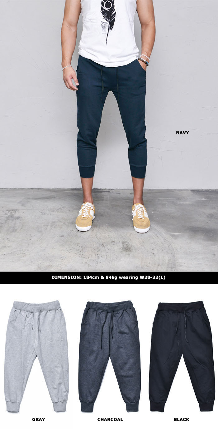 Bottoms :: Shorts :: Daily Cropped Jersey Sweats-Shorts 184 - GUYLOOK ...