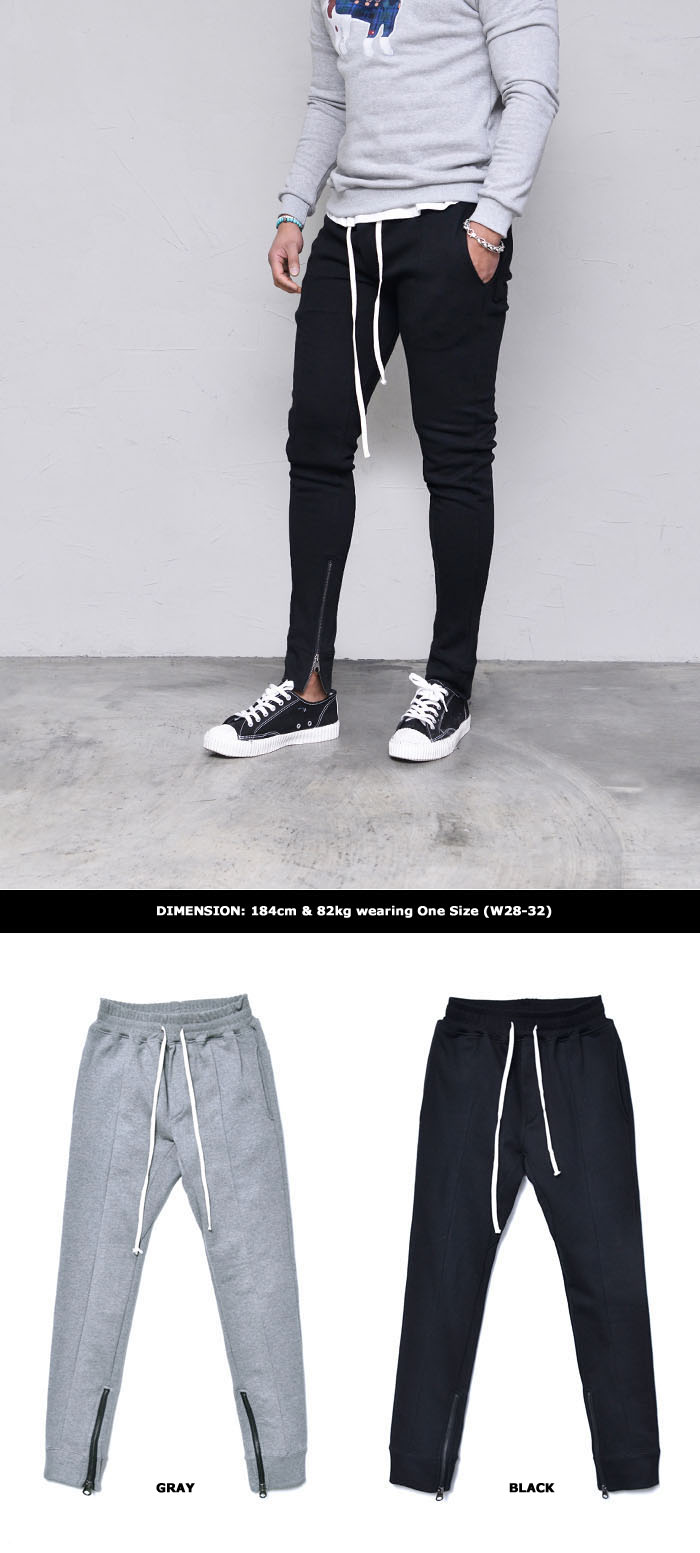 Bottoms :: Sweatpants :: Zippered Designer Slim Sweats-Sweatpants 383 ...
